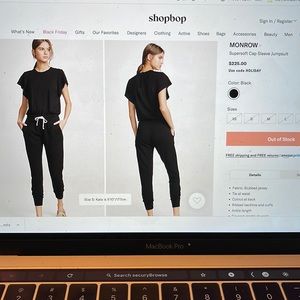 Monrow CREAM cap sleeve jumpsuit in X-Small